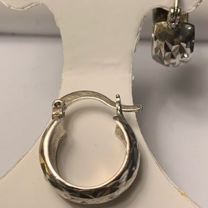 Fine Silver Plated Loop Earrings